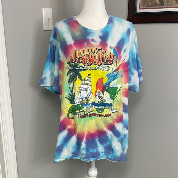 Other - Jimmy Buffett | Tie Dye Concert Tour Shirt 2016 I Don't Know Tour Band Tee XXL